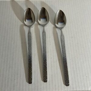 Set of 3 Halco Stainless‎ Steel Teaspoons MCM Made in Japan Rare Replacements